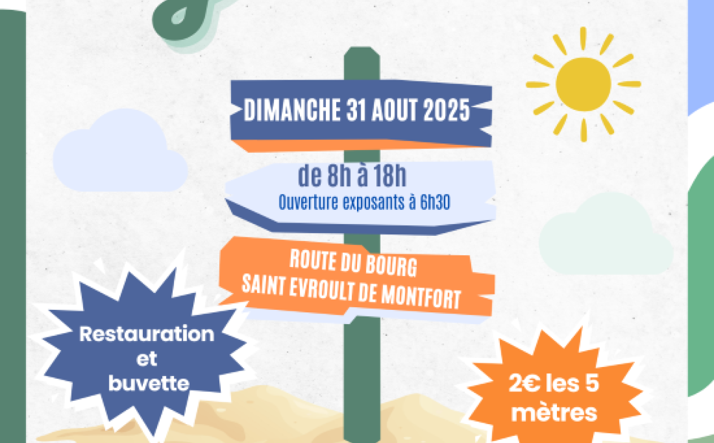 Vide-greniers à Saint-Evroult-de-Montfort - Comité des fêtes Montfortais