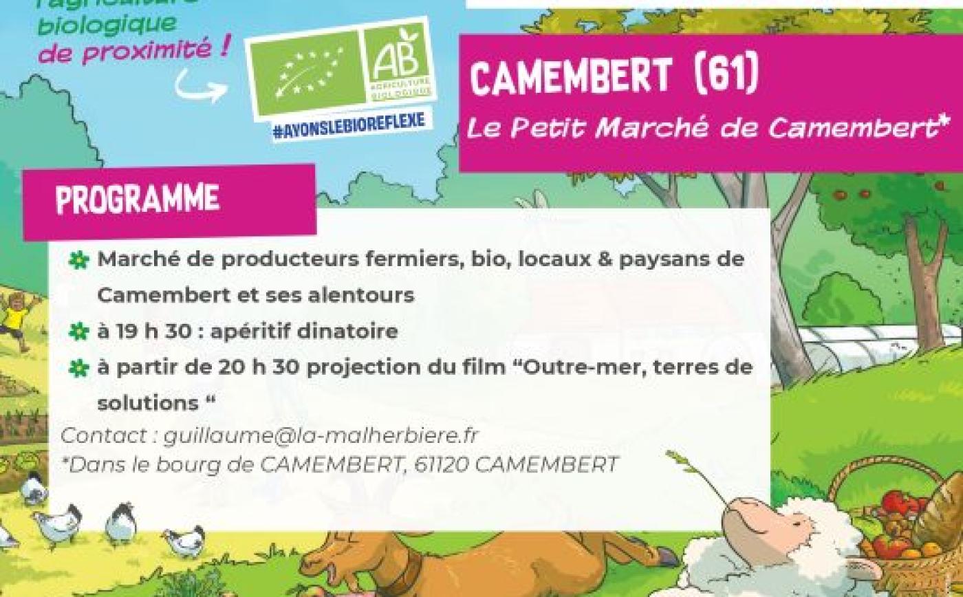 Marché et dégustations à Camembert - Région Normandie